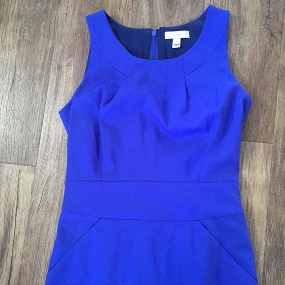 J. Crew Shift Dress Indigo Blue with Front Pockets - Picture 3 of 7